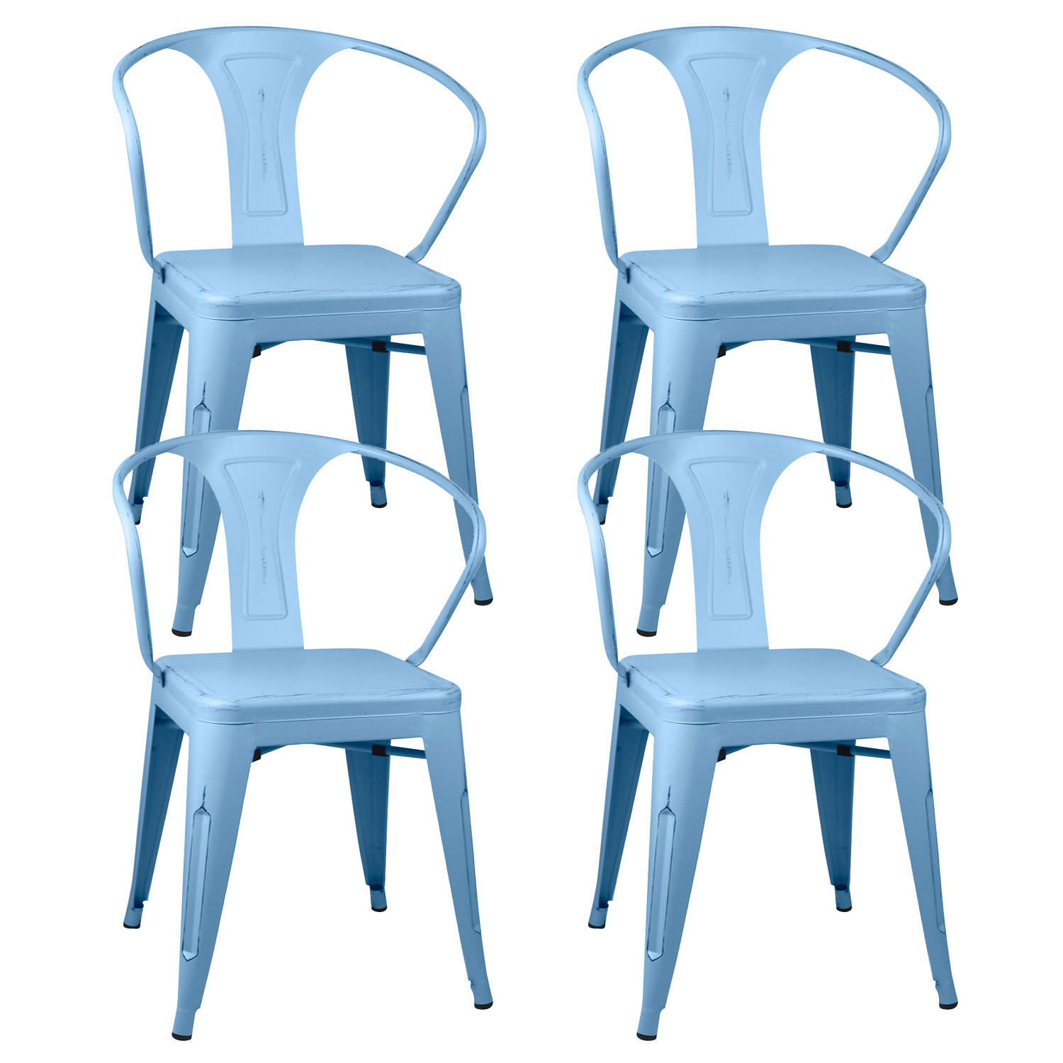 Pack 4 Sillas de Comedor Strong Vintage 53x45x80cm Thinia Home Sillas de Comedor de Diseño 1